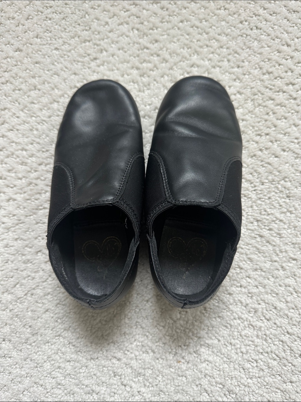 Black Slip-On Kids Jazz Shoes